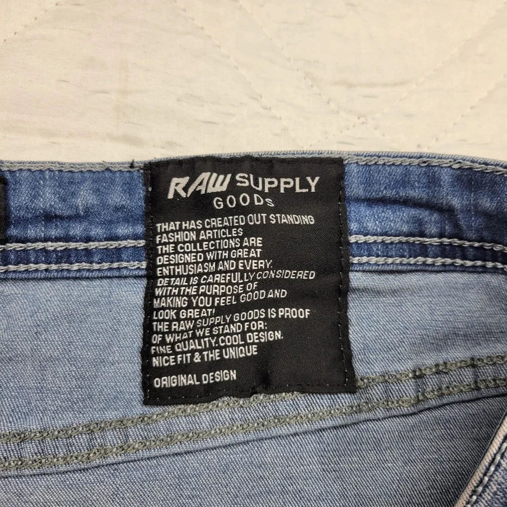 RAW Supply Goods distressed skinny fit blue jeans‎ men's 36X32